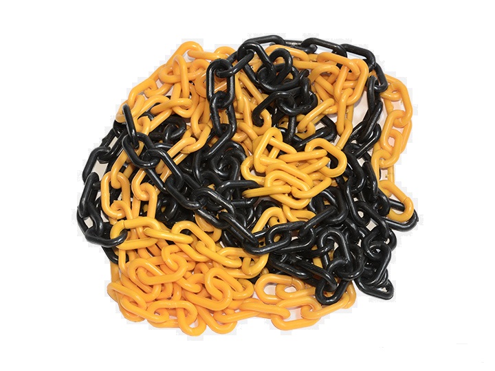 Plastican lanac zuto/crni 6mm