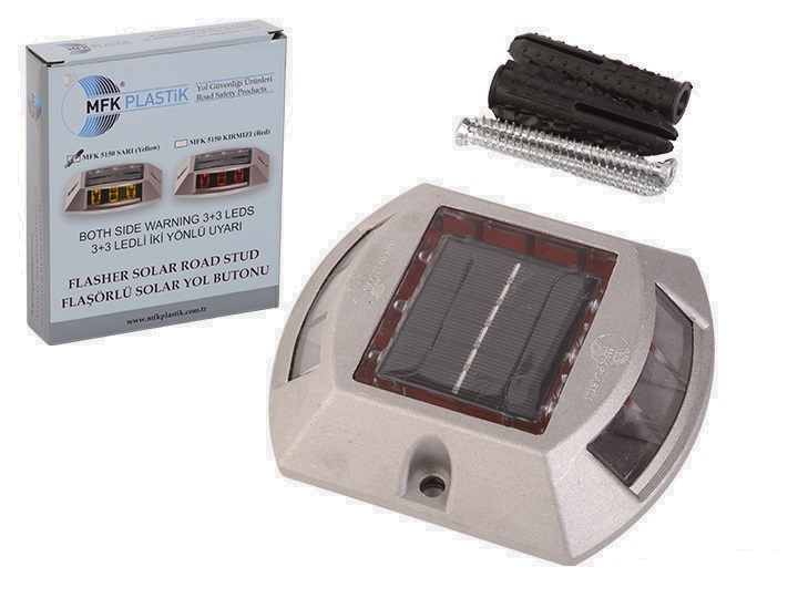 Katadiopter crveni solarni 6 dioda led